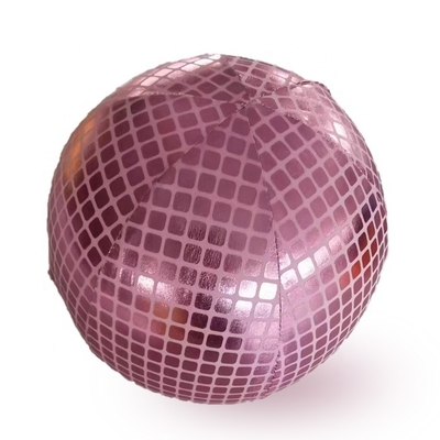 Zilveren disco kussen opblaasbare kerstballon ballon met polyester huid PVC binnenste bal
