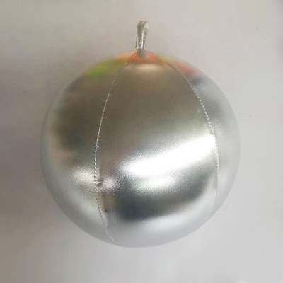 Zilveren disco kussen opblaasbare kerstballon ballon met polyester huid PVC binnenste bal