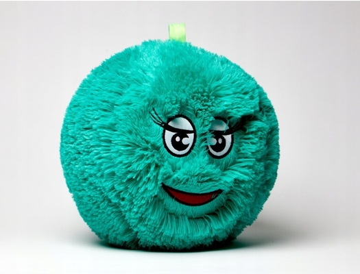 24' diameter opblaasbaar grappig gezicht harige bal met ogen polyester buitenste huid voor de lol