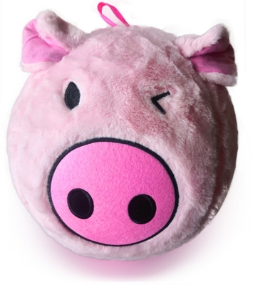 Softbal opblaasbaar cartoon varken pluis pop ontworpen met Inner Ball Material PVC