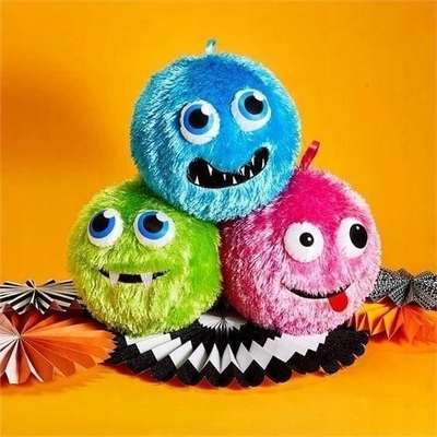 Polyester Buitenhuid Materiaal Crazy Face Stof Bedekt Fuzzy Ball 16 &quot;voor assortiment