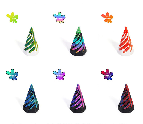 PLA 3D gedrukt draaikolk draad illusie door Piramide Fidget Toy voor kinderen en volwassenen