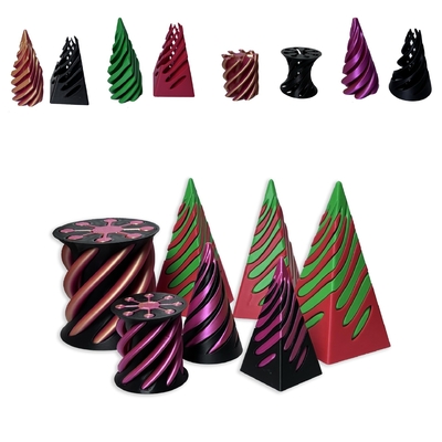 3D gedrukt Fidget Toy Plastic Pla Spiral Pyramid Cone Onmogelijk Fidget Cone voor Unisex