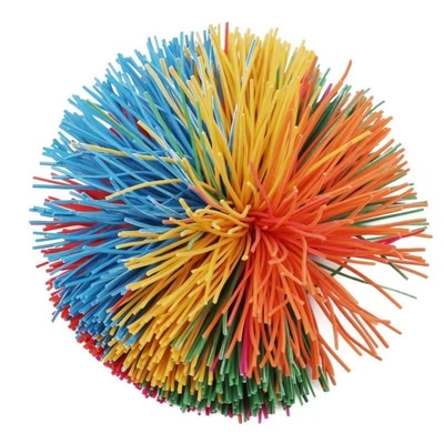 Kleurrijke apen stressbal siliconen pluizige bal fijngevoelige siliconen koosh bal