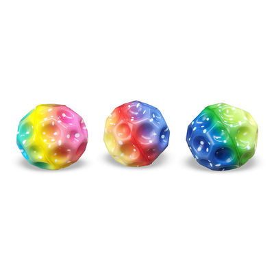 Meerdere kleuren Extreme Pu Foam High Bounce Balls Regenboog Maan Ruimtebal voor Kinderen Speel