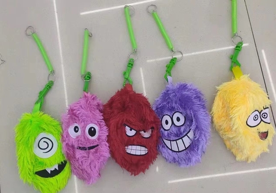 FUZZY BALL EMOT 15 cm Shaggy Plush Ball Emoties Tassel Inner Ball Materiaal PVC 15 cm