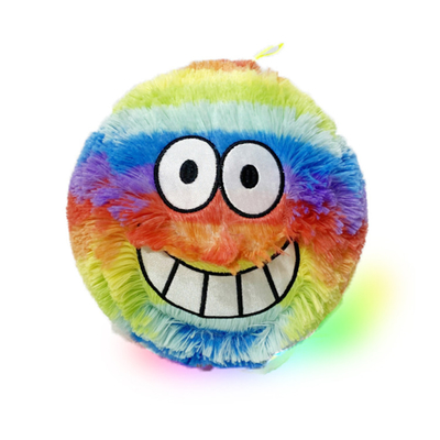 Inner Ball Material PVC Plush Rainbow Face Fur Ball Mascot voor maatwerk