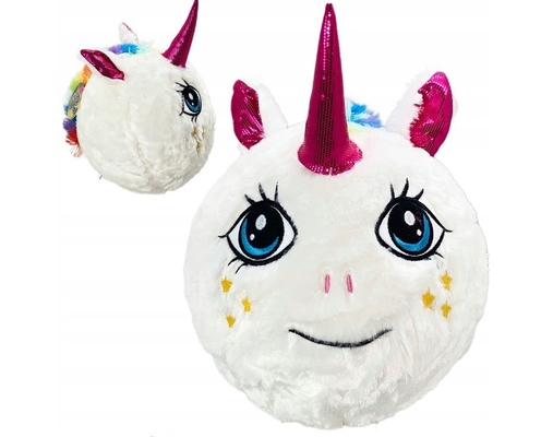 Furry Friendz Plush Unicorn opblaasbare bal speelgoed Wit 9 inch voor uw kleintjes