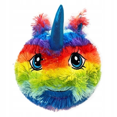 Furry Friendz Plush Unicorn opblaasbare bal speelgoed Wit 9 inch voor uw kleintjes