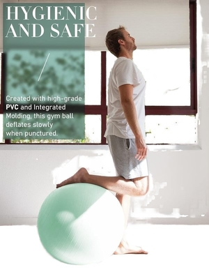 Availalbe OEM 55cm PVC Anti-Burst Gym Exercise Yoga Ball met luchtpomp en kleurrijk