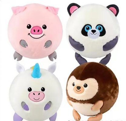 Plüssige harige vrienden Beanie ballen Leuke kerst speelgoed met PVC binnenste bal materiaal