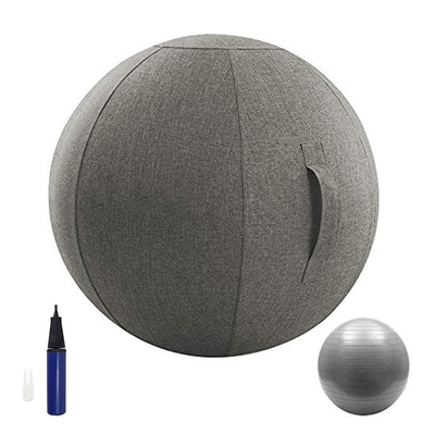Linnenmateriaal Yoga-baldekking voor kantoor Gym Balance Exercise Opblaasbare PVC-bal