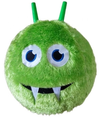 Outdoor Fun Essentiële Unisex Jumping Ball met Fluffy Plush Cover en Regenboog Design