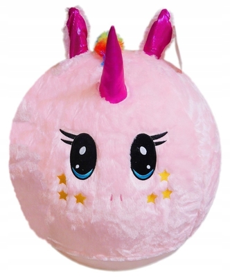 Outdoor Fun Essentiële Unisex Jumping Ball met Fluffy Plush Cover en Regenboog Design