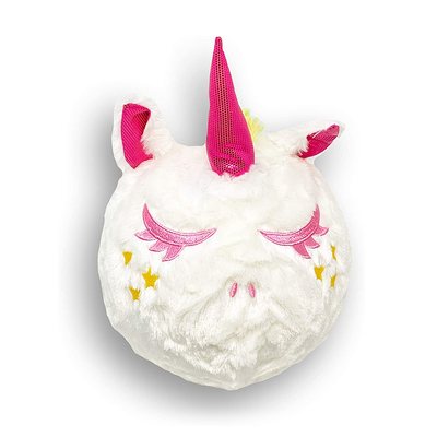 Unisex zachte regenboog opblaasbare eenhoornbal 10&quot; pluis speelgoed met pomp en PVC binnenste bal materiaal
