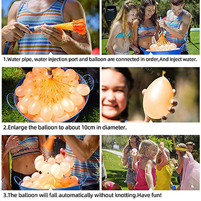 Tropische feestballonnen Zelfverzegelende waterballonnen 3 pakketten voor leeftijdscategorie 5-7 jaar