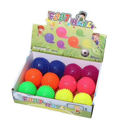 Beschrijving Spiky Light Up LED Ball Multicolors Flashing Squeaky Ball