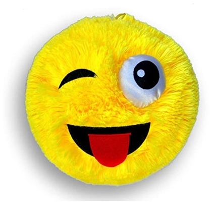 Unisex stijl 9 &quot;opblaasbaar grappig gezicht harig voetbal met grote ogen bouncy knuffel vrienden