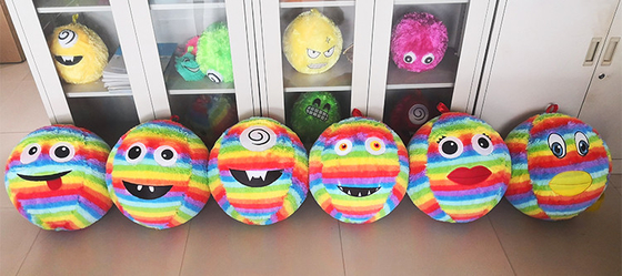 Fuzzy Neon Monster Ball Pvc opblaasbare springbal Perfect voor buitenactiviteiten