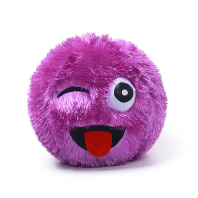Unisex plastic opblaasbare pluizige bal met grappig gezicht
