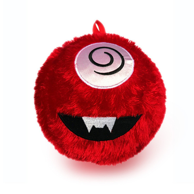 Unisex veiligheid zachte rode pluis baby speelgoed pvc opblaasbare ballen met pluis geslachtneutraal