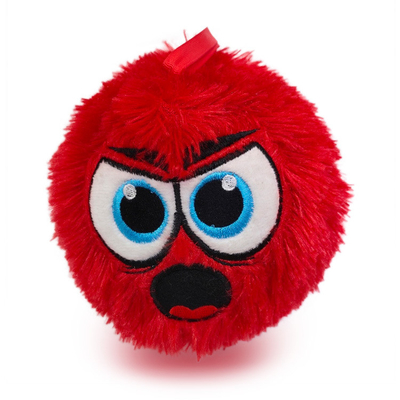 Unisex veiligheid zachte rode pluis baby speelgoed pvc opblaasbare ballen met pluis geslachtneutraal