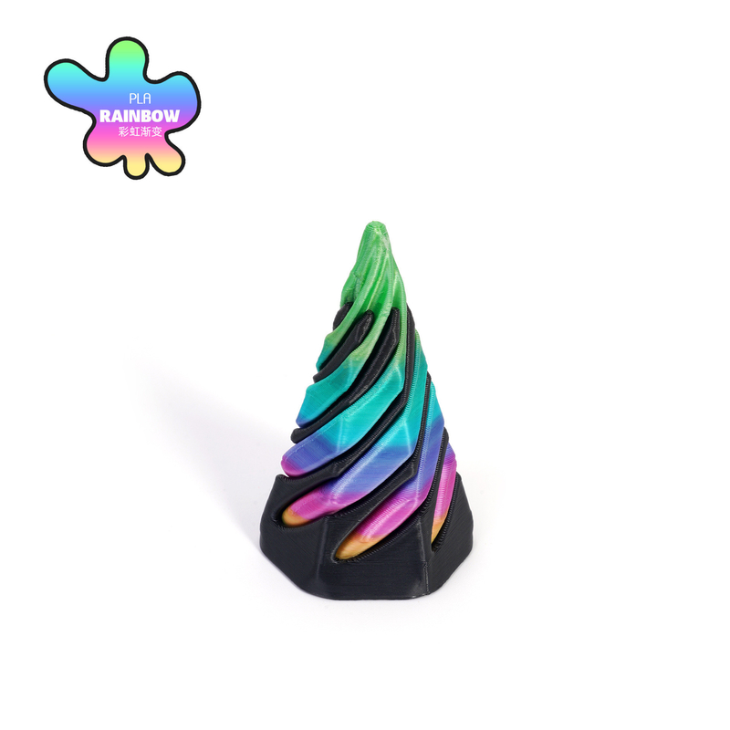 PLA 3D gedrukt draaikolk draad illusie door Piramide Fidget Toy voor kinderen en volwassenen