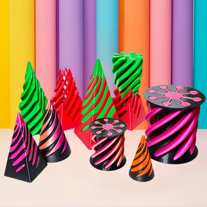 3D gedrukt Fidget Toy Plastic Pla Spiral Pyramid Cone Onmogelijk Fidget Cone voor Unisex