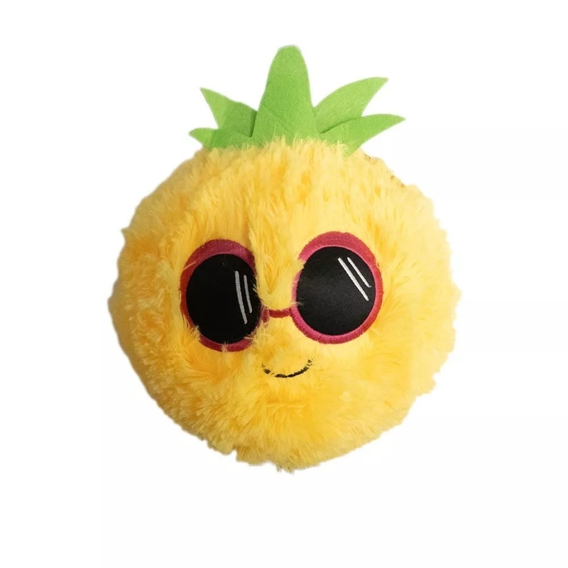 10&quot; gele ananas pluis speelgoed gevulde dier met PVC binnenste bal en polyester buitenhuid