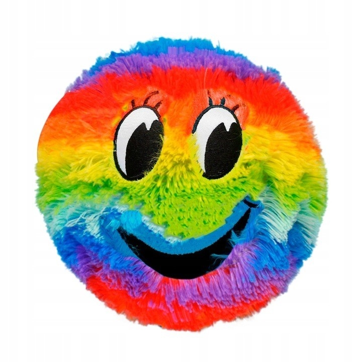 Inner Ball Material PVC Plush Rainbow Face Fur Ball Mascot voor maatwerk