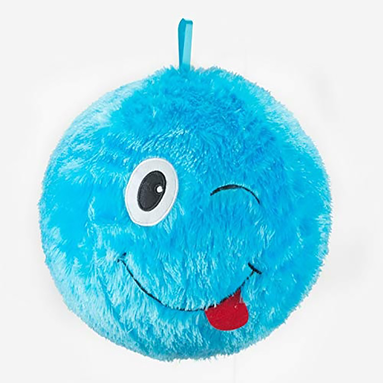 Unisex pluizige gelukkige en lelijke gezichten pluis speelgoed bal opblaasbare springstof pvc bal